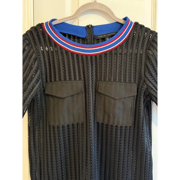 English Factory Anthropologie Black Mesh Sporty Sheer Dress size small - Picture 4 of 9